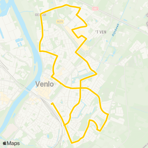 Arriva Venlo Station via Stalberg - Venlo Station. map