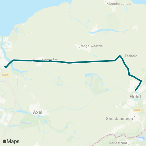 Connexxion Terneuzen - Hulst map
