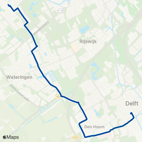 EBS Den Haag Leyenburg - Delft map