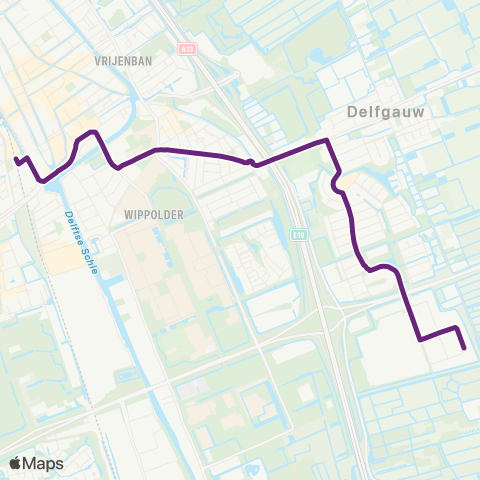 EBS Station Delft - Delfgauw map