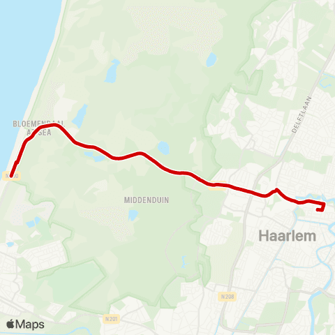 Connexxion Zandvoort / Bloemendaal - Haarlem [Dutch GrandPrix] map