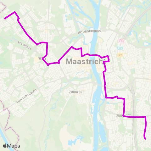 Arriva Malberg via MUMC - De Heeg map