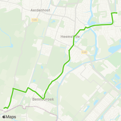 Connexxion Haarlem Schalkwijk - Vogelenzang Henk Lensenlaan map