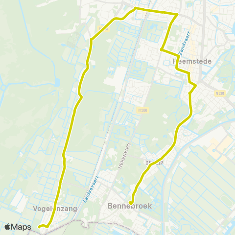 Connexxion Vogelenzang Henk Lensenlaan - Huis te Bennebroek map