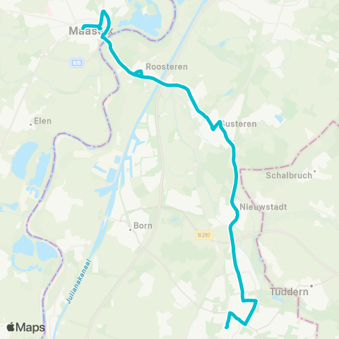 Arriva Sittard via Susteren - Maaseik map