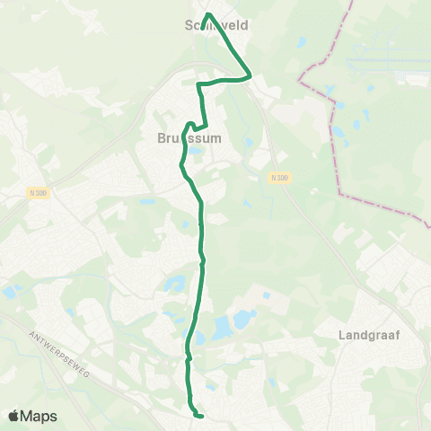 Arriva Schinveld via Brunssum - Heerlen map