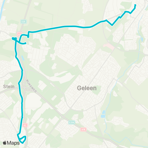 Arriva Sittard via Chemelot - Beek map
