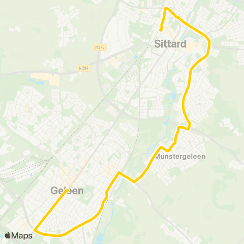 Arriva Sittard via Munstergeleen - Geleen map