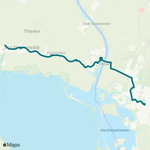Connexxion Stavenisse - Bergen op Zoom map
