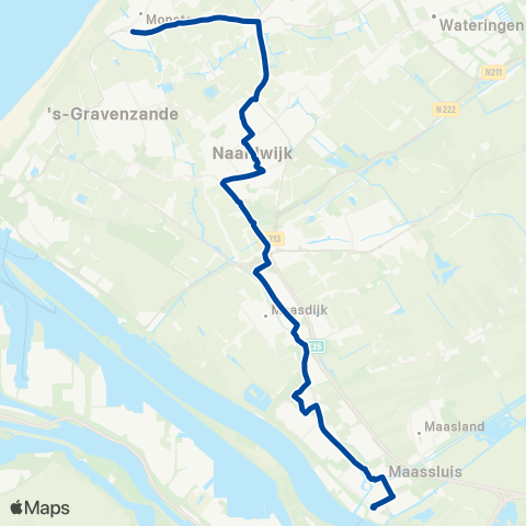 EBS Monster via Naaldwijk - Maassluis map