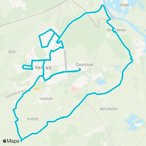 Arriva Vlinder Venray map