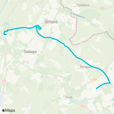Arriva Hoensbroek via Sportzone - Chemelot map