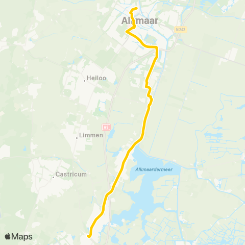 Connexxion Alkmaar Station - Uitgeest Station map