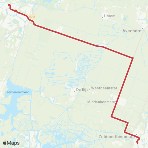 Connexxion Alkmaar Station - Purmerend Tramplein map
