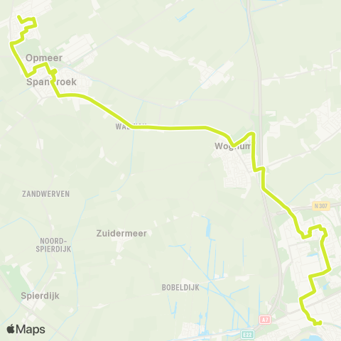 Connexxion Hoorn Station - Hoogwoud Raadhuisstraat map