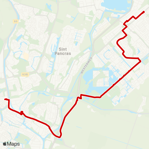 Connexxion Alkmaar Station - Heerhugowaard Icaruslaan map