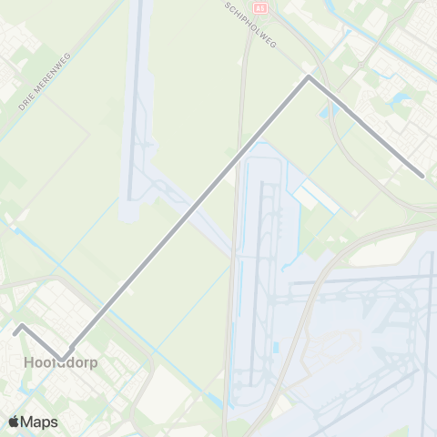 Connexxion Badhoevedorp Oost - Hoofddorp Kaj Munkweg map