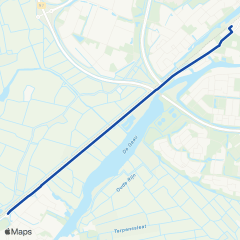 Arriva Taxibus ipv trein IJlst <-> Sneek map