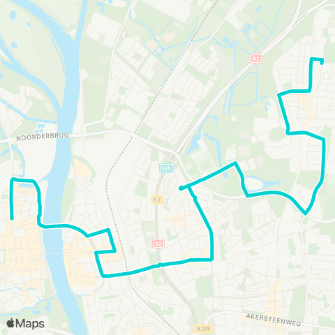 Arriva Markt via De Geusselt - Amby map