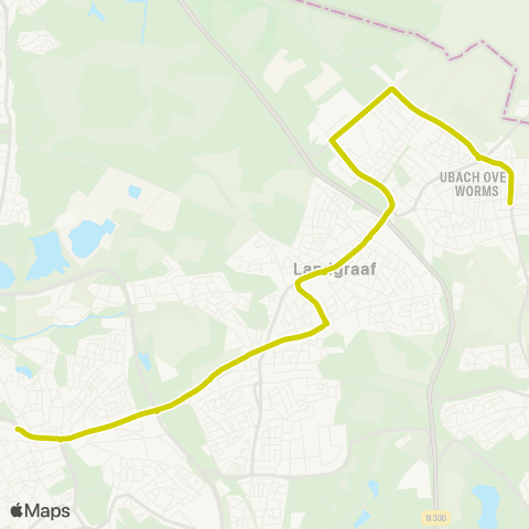 Arriva Ubach over Worms - Heerlen map