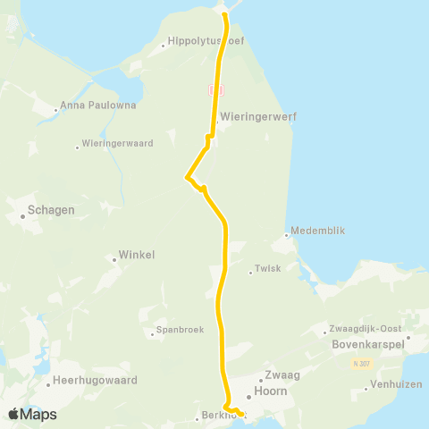 Connexxion Den Oever Busstation - Hoorn Station map