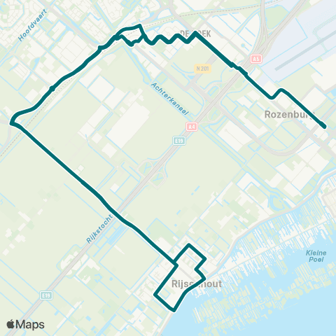 Connexxion Rijsenhout - Hoofddorp / Schiphol Rijk map