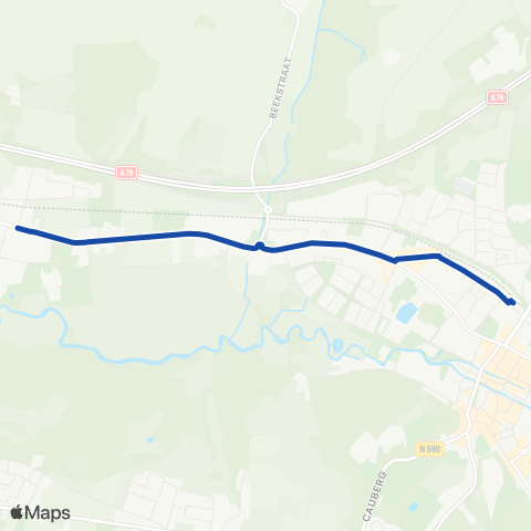 Arriva Taxibus ipv trein Houthem-St. Gerlach <-> Valkenburg map