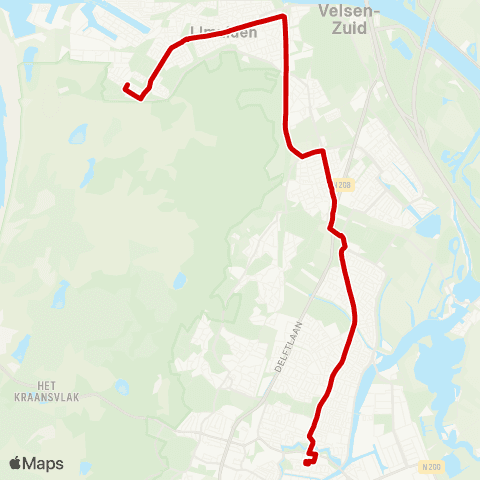 Connexxion Haarlem Station - IJmuiden Dennekoplaan map