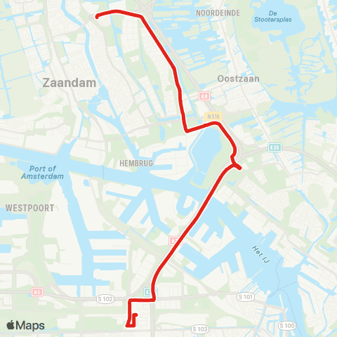 MeerPlus Amsterdam Sloterdijk - Zaandam ZMC map
