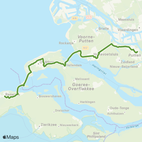 Transdev Renesse - Spijkenisse Metro Centrum map