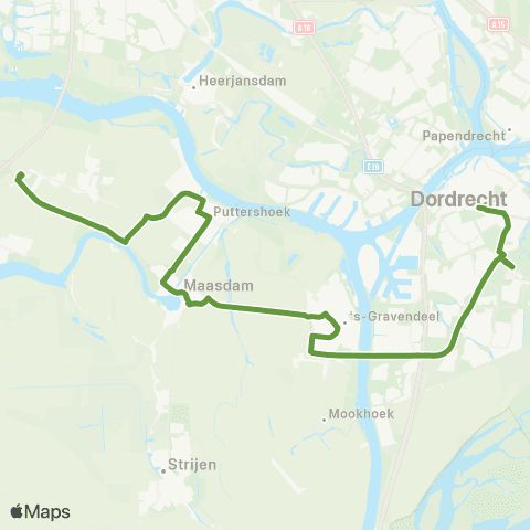 Transdev Dordrecht Centraal Station - Heinenoord Busstation map