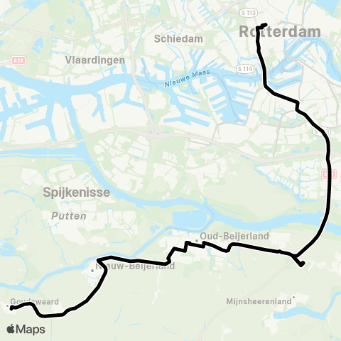 Transdev Rotterdam Centraal - Goudswaard map