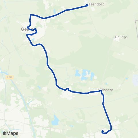 Hermes Deurne - Bakel - Elsendorp map