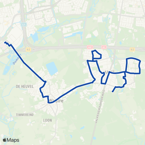 Hermes Aalst - Waalre - Veldhoven map