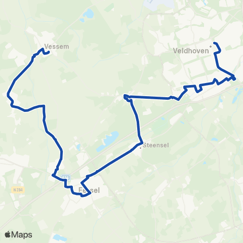 Hermes Veldhoven - Eersel - Vessem map