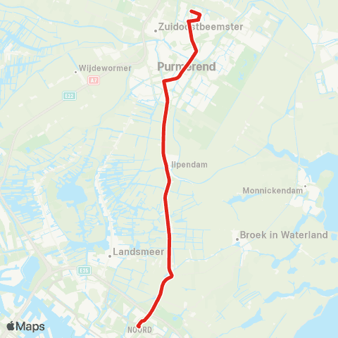 MeerPlus Amsterdam Noord - Purmerend Overwhere map