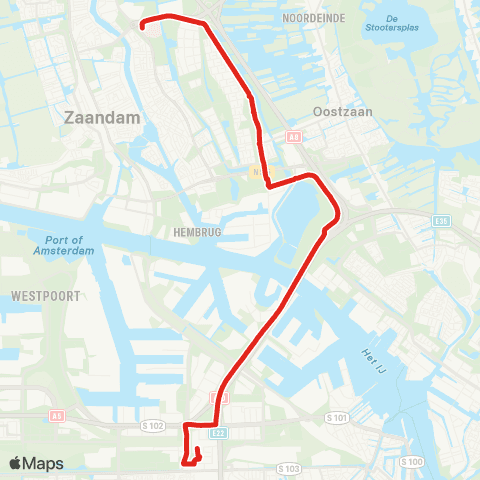 MeerPlus Amsterdam Sloterdijk - Zaandam ZMC map