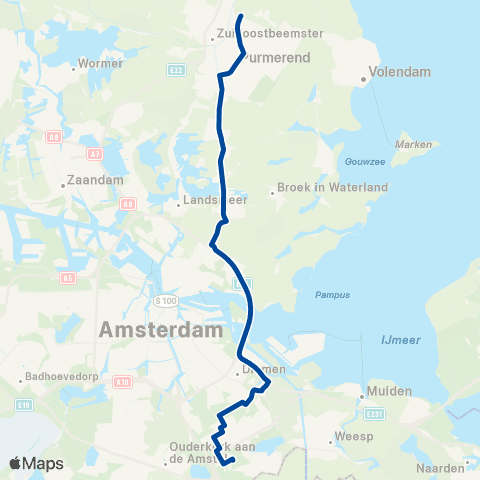 MeerPlus Amsterdam Zuidoost - Purmerend Overwhere map