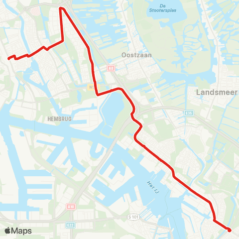 MeerPlus Amsterdam Noorderpark - Zaandam station map