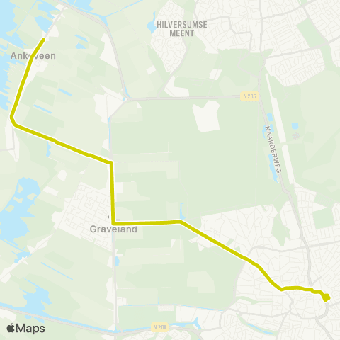 Transdev OV-op-Maat Hilversum Nederhorst den Berg / Ankeveen map