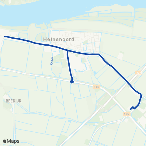 Transdev Goidschalxoord - Heinenoord Busstation map