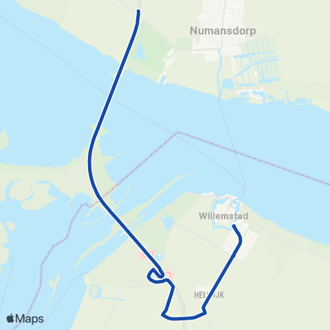 Transdev Willemstad - Numansdorp A29 map