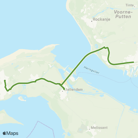 Transdev Ouddorp - Hellevoetsluis map