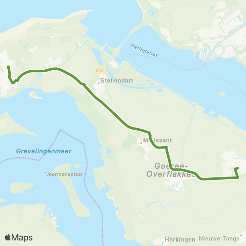 Transdev Ouddorp - Middelharnis map