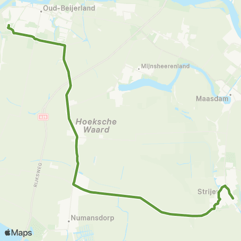 Transdev Strijen - Oud-Beijerland Scholengemeenschap map