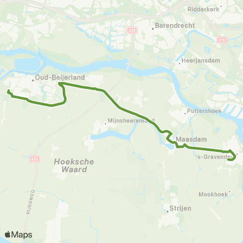 Transdev 's-Gravendeel - Oud-Beijerland Scholengemeenschap map