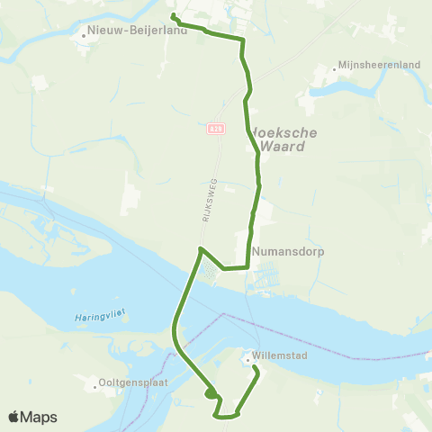 Transdev Willemstad - Oud-Beijerland Scholengemeenschap map
