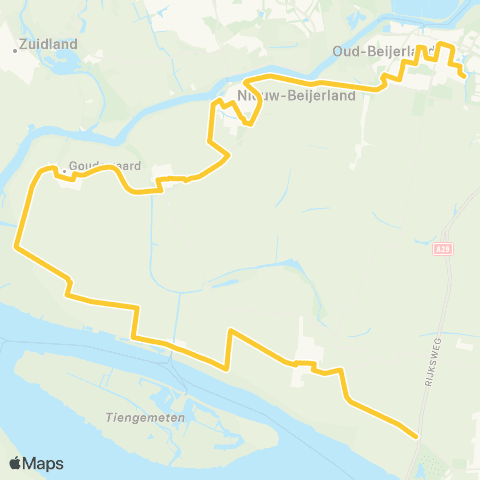 Transdev Oud-Beijerland - Zuid-Beijerland map
