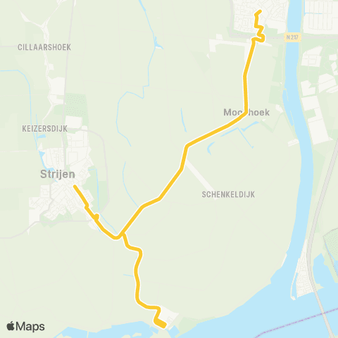 Transdev Strijensas - s'Gravendeel map