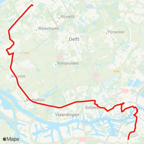 EBS Den Haag Leyenburg via Naaldwijk - Schiedam map